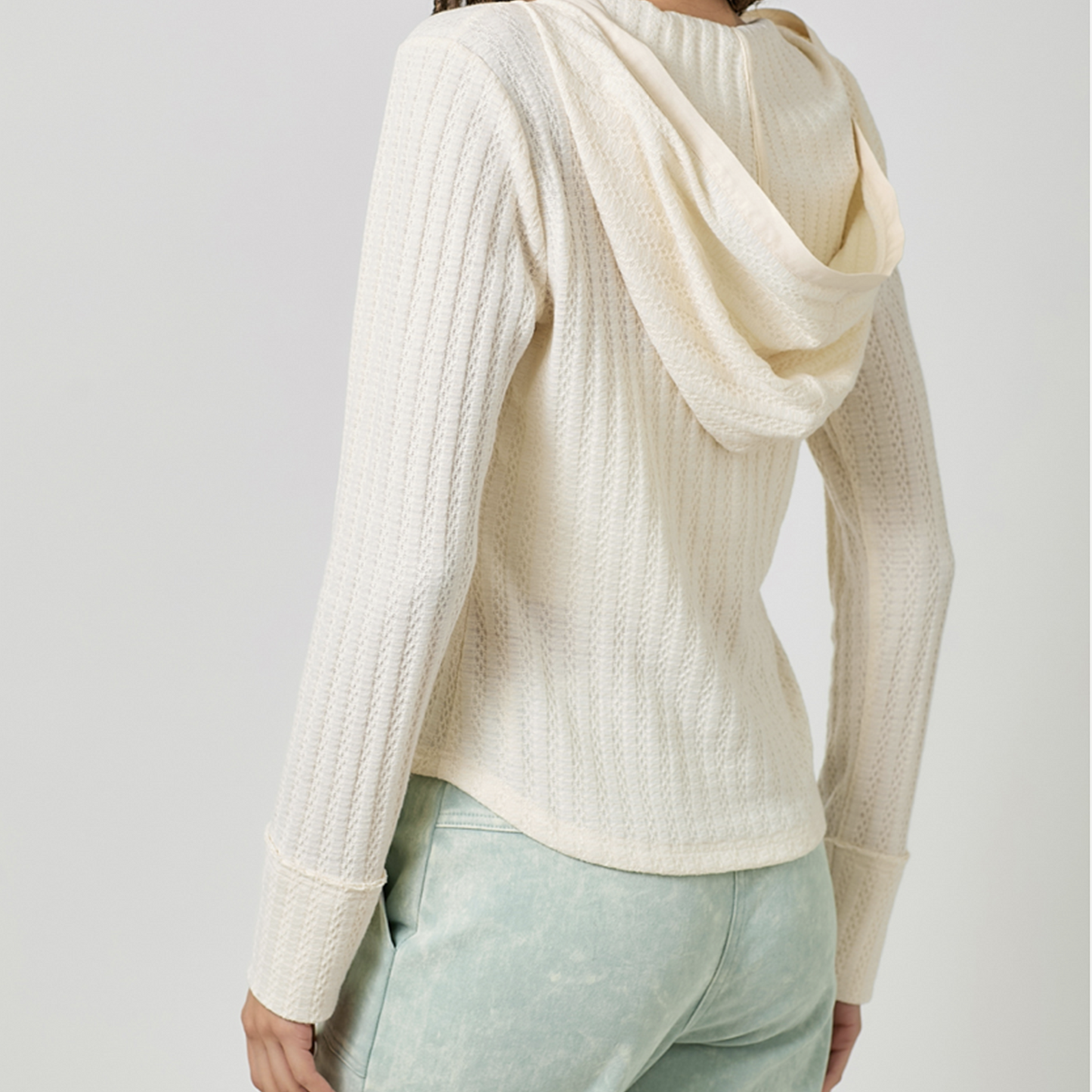 Long sleeve tied top