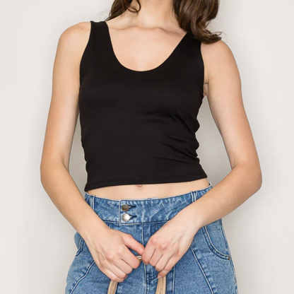 Black tank top