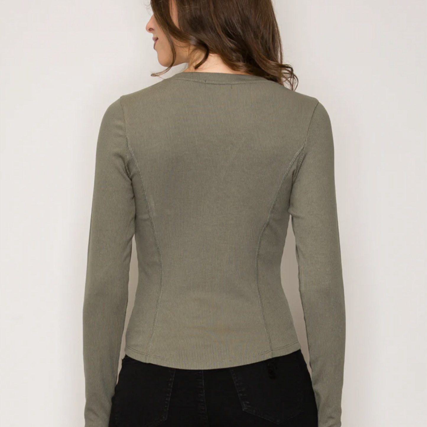 Green long sleeve top