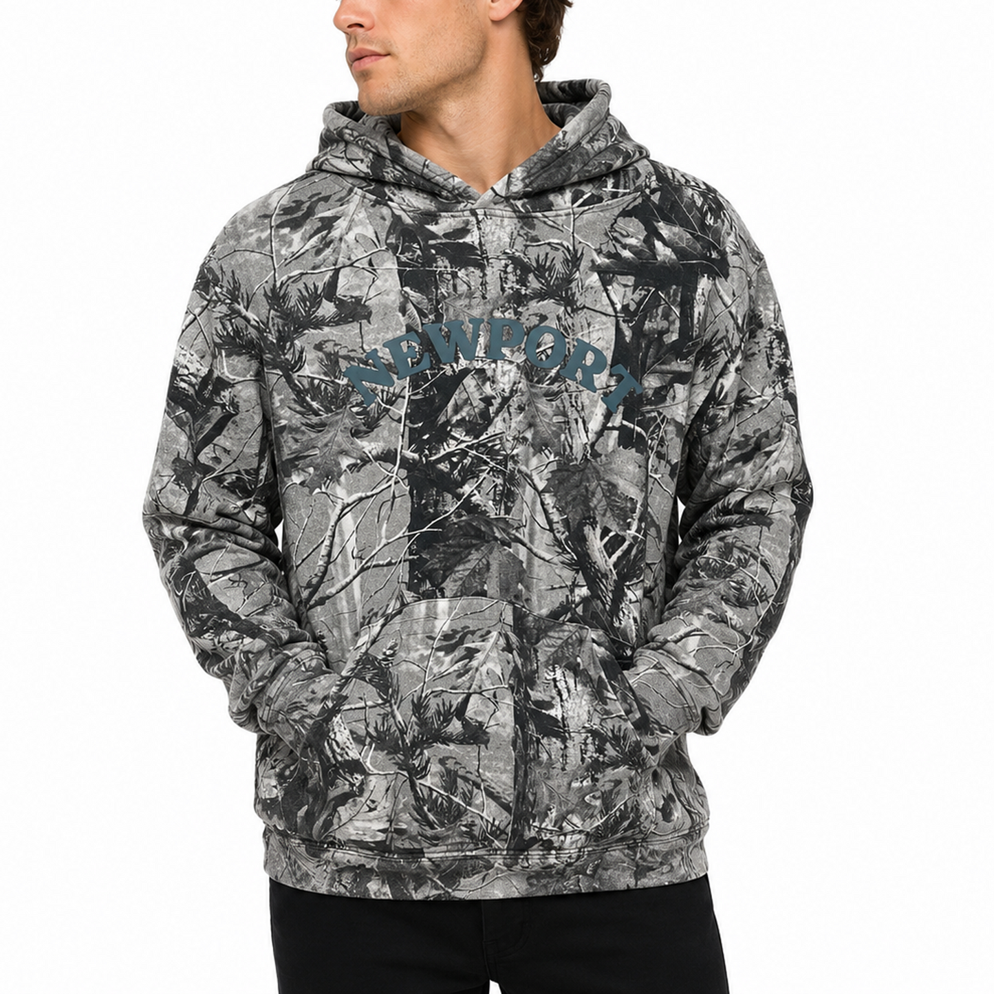 Grey Newport Camo Hoodie