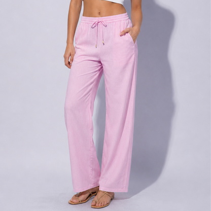 Pink Linen Pants