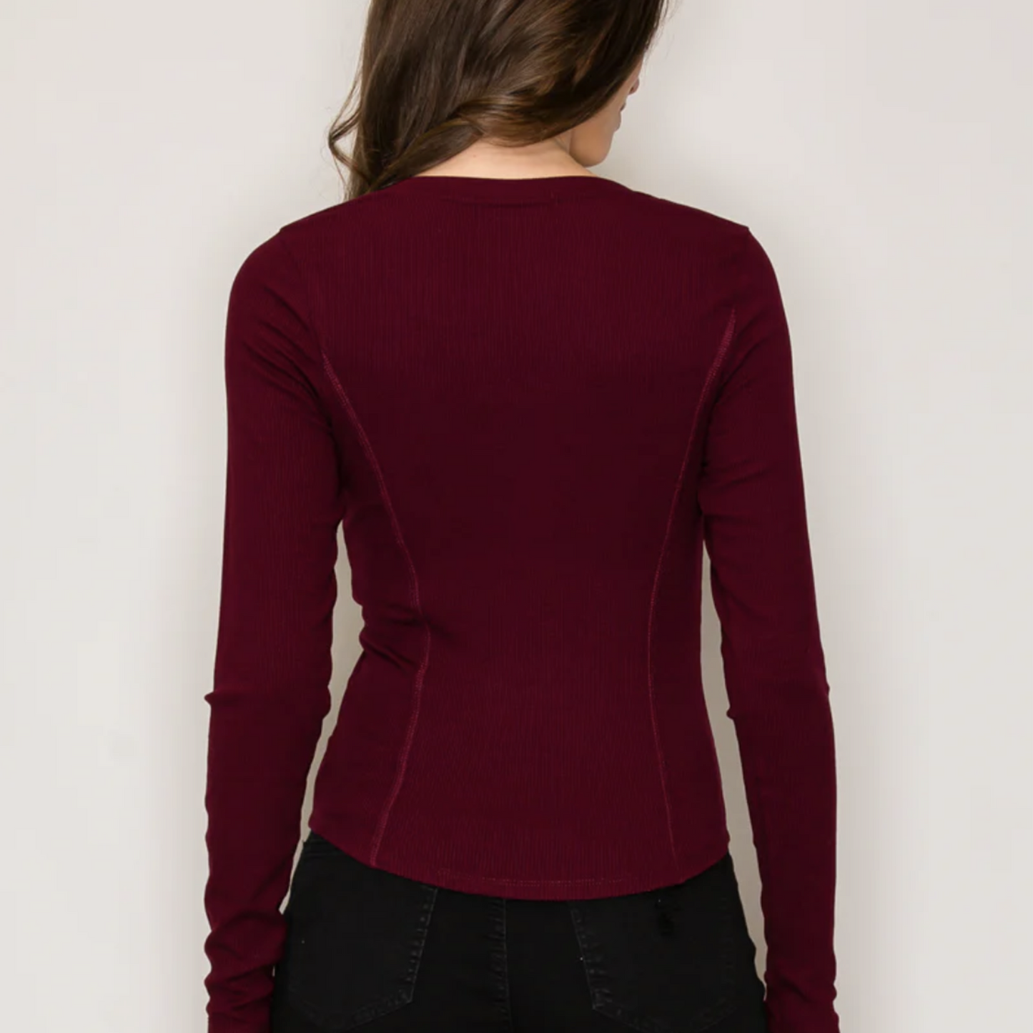 Red long sleeve top