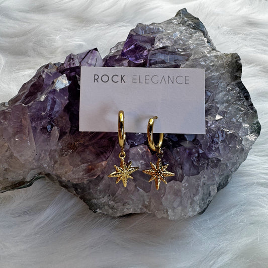 Star Hoop Earrings