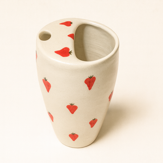 Strawberry travel mug