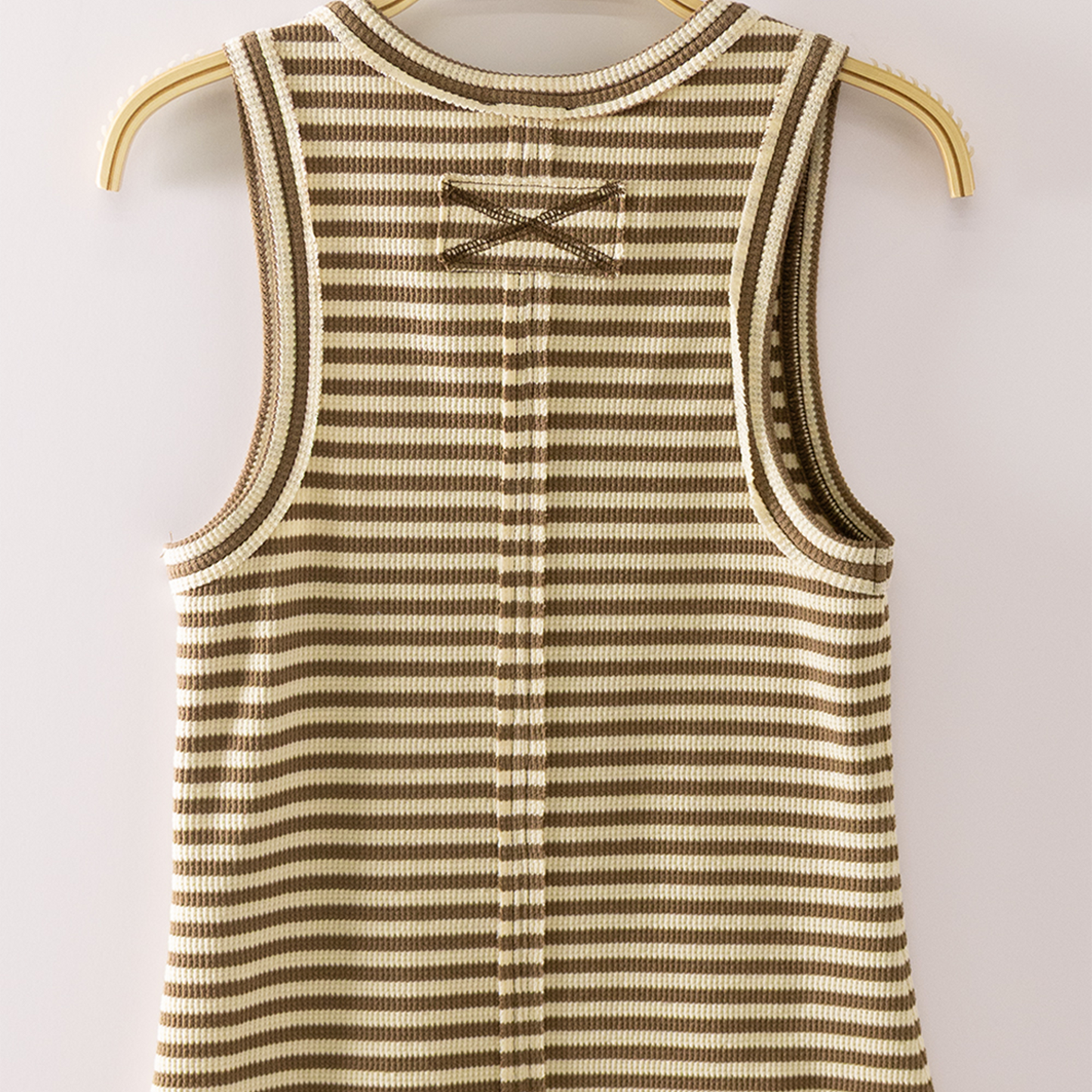 Tan Stripped Tank Top
