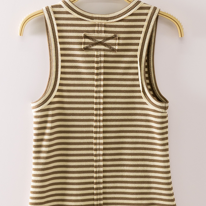 Tan Stripped Tank Top
